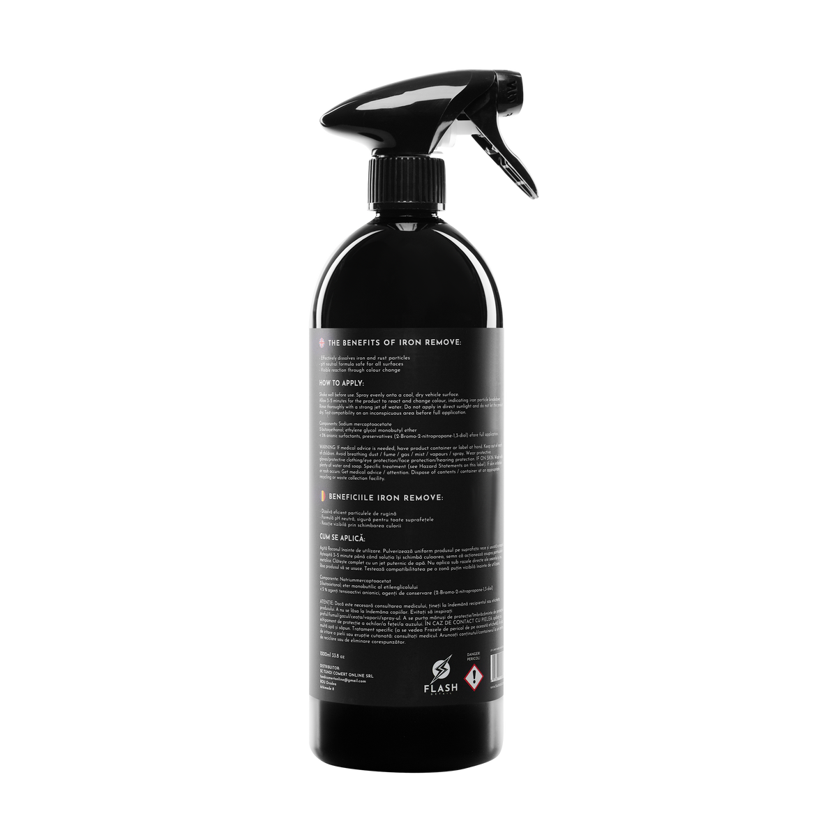 IRON REMOVE 1000 ml – Chemische Dekontaminationslösung zur Entfernung von Flugrost und Metallpartikeln