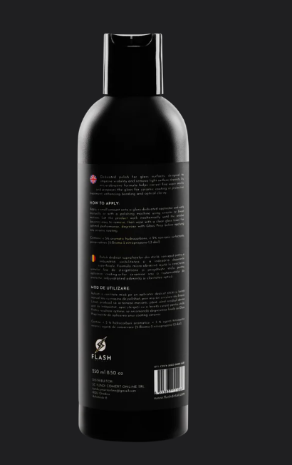 GLASS POLISH 250ML + uftragsschwamm für Glaspolitur
